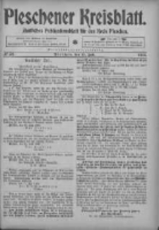 Pleschener Kreisblatt: Amtliches Publicationsblatt fuer den Kreis Pleschen 1905.07.15 Jg.53 Nr56