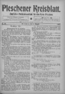 Pleschener Kreisblatt: Amtliches Publicationsblatt fuer den Kreis Pleschen 1905.08.09 Jg.53 Nr63