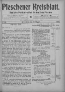 Pleschener Kreisblatt: Amtliches Publicationsblatt fuer den Kreis Pleschen 1905.08.19 Jg.53 Nr66
