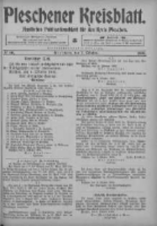 Pleschener Kreisblatt: Amtliches Publicationsblatt fuer den Kreis Pleschen 1905.10.07 Jg.53 Nr80