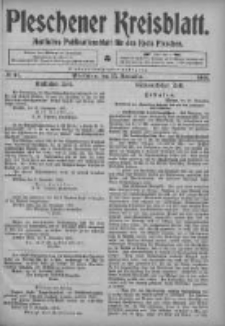 Pleschener Kreisblatt: Amtliches Publicationsblatt fuer den Kreis Pleschen 1905.11.15 Jg.53 Nr91
