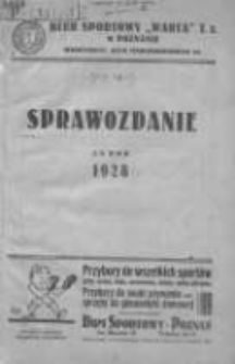 Klub Sportowy "Warta" T.Z. w Poznaniu: sprawozdanie za rok 1928
