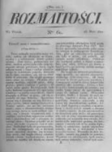 Rozmaitości. Pismo Dodatkowe do Gazety Lwowskiej. 1822 R.2 nr61
