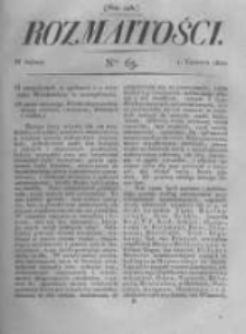 Rozmaitości. Pismo Dodatkowe do Gazety Lwowskiej. 1822 R.2 nr63