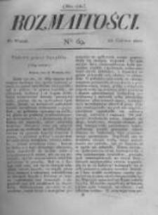 Rozmaitości. Pismo Dodatkowe do Gazety Lwowskiej. 1822 R.2 nr69
