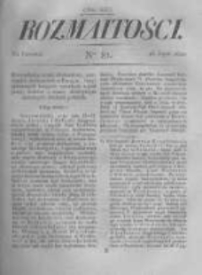 Rozmaitości. Pismo Dodatkowe do Gazety Lwowskiej. 1822 R.2 nr81