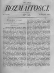 Rozmaitości. Pismo Dodatkowe do Gazety Lwowskiej. 1822 R.2 nr91
