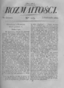 Rozmaitości. Pismo Dodatkowe do Gazety Lwowskiej. 1822 R.2 nr113