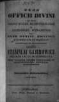 Ordo Officii Divini ad Usum Almae Ecclesiae Metropolitanae et Archi-Dioec. Posnaniensis Pro Anno Domini MDCCCXLV...