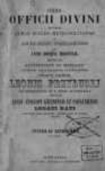 Ordo Officii Divini ad Usum Almae Ecclesiae Metropolitanae et Archi-Dioec. Posnaniensis Pro Anno Domini MDCCCLII...