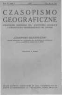 Czasopismo Geograficzne. Kwartalnik Zrzeszenia Pol. Nauczycieli Geografji, Towarzystwa Geograficznego we Lwowie oraz Towarzystwa Geograficznego w Poznaniu. 1926. Zeszyt 3