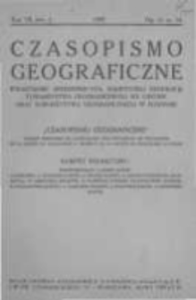 Czasopismo Geograficzne. Kwartalnik Zrzeszenia Pol. Nauczycieli Geografji, Towarzystwa Geograficznego we Lwowie oraz Towarzystwa Geograficznego w Poznaniu. 1929. Zeszyt 1