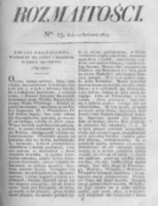 Rozmaitości. Pismo Dodatkowe do Gazety Lwowskiej. 1824 R.4 nr15