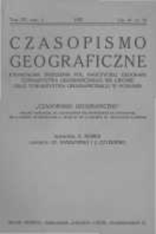 Czasopismo Geograficzne. Kwartalnik Zrzeszenia Pol. Nauczycieli Geografji, Towarzystwa Geograficznego we Lwowie oraz Towarzystwa Geograficznego w Poznaniu. 1937. Zeszyt 1