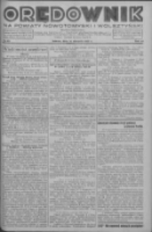 Orędownik na powiaty nowotomyski i wolsztyński 1937.08.21 R.18 Nr92