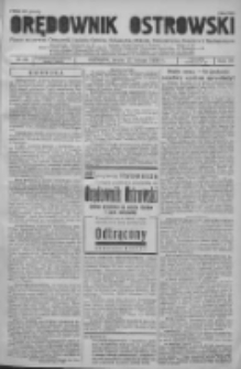 Orędownik Ostrowski: pismo na powiat ostrowski i miasto Ostrów, Odolanów, Mikstat, Sulmierzyce, Raszków i Skalmierzyce 1939.02.22 R.88 Nr23
