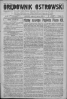 Orędownik Ostrowski: pismo na powiat ostrowski i miasto Ostrów, Odolanów, Mikstat, Sulmierzyce, Raszków i Skalmierzyce 1939.03.03. R.88 Nr27