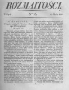 Rozmaitości. Pismo Dodatkowe do Gazety Lwowskiej. 1823 R.3 nr16