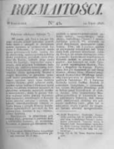 Rozmaitości. Pismo Dodatkowe do Gazety Lwowskiej. 1823 R.3 nr42