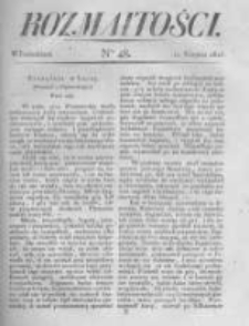 Rozmaitości. Pismo Dodatkowe do Gazety Lwowskiej. 1823 R.3 nr48