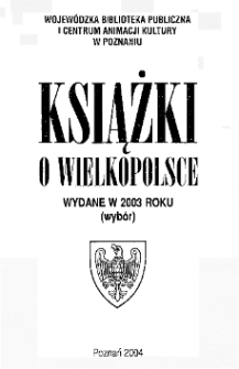 Książki o Wielkopolsce wydane w 2003 roku (wybór)