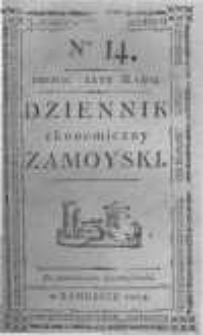 Dziennik Ekonomiczny Zamoyski. 1804 nr14