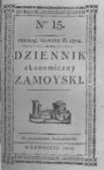 Dziennik Ekonomiczny Zamoyski. 1804 nr15