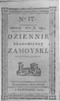Dziennik Ekonomiczny Zamoyski. 1804 nr17