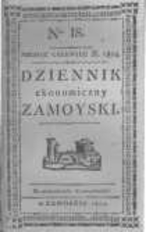 Dziennik Ekonomiczny Zamoyski. 1804 nr18