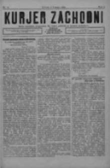 Kurjer Zachodni: pismo narodowe, bezpartyjne dla rodzin polskich na kresach zachodnich 1926.02.06 R.2 Nr11