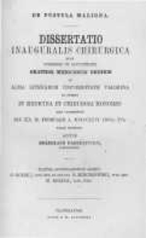 De pustula maligna. Dissertatio inauguralis chirurgica quam consensu et auctoritate gratiosi medicorum ordinis in alma literarum Universitate Viadrina ad summos in medicina et chirurgia honores rite capessendos die XIX. M. Februarii A. MDCCCLXVI. Hora XI 1/2 palam defendet auctor Boleslaus Daszkiewiczz, Posnaniensis