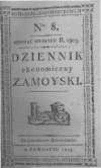 Dziennik Ekonomiczny Zamoyski. 1803 nr8