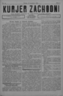 Kurjer Zachodni: pismo narodowe, bezpartyjne dla rodzin polskich na kresach zachodnich 1926.09.15 R.2 Nr74