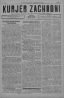 Kurjer Zachodni: pismo narodowe, bezpartyjne dla rodzin polskich na kresach zachodnich 1926.10.23 R.2 Nr85