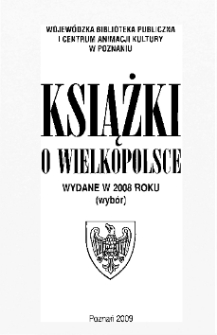 Książki o Wielkopolsce wydane w 2008 roku (wybór)
