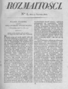 Rozmaitości. Pismo Dodatkowe do Gazety Lwowskiej. 1825 R.5 nr2