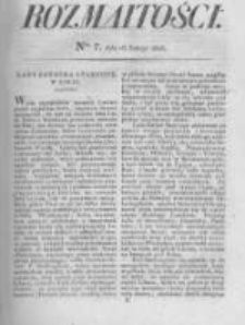 Rozmaitości. Pismo Dodatkowe do Gazety Lwowskiej. 1825 R.5 nr7