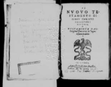 Il Nuovo Testamento di Giesu Christo Salvatore nostro