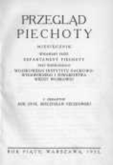 Przegląd Piechoty: miesięcznik wydawany przez Departament Piechoty przy współudziale Wojskowego Instytutu Naukowo-Wydawniczego i Towarzystwa Wiedzy Wojskowej 1932 kwiecień R.5 Z.4