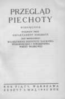 Przegląd Piechoty: miesięcznik wydawany przez Departament Piechoty przy współudziale Wojskowego Instytutu Naukowo-Wydawniczego i Towarzystwa Wiedzy Wojskowej 1932 maj R.5 Z.5