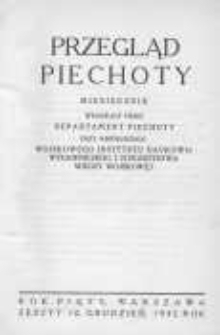 Przegląd Piechoty: miesięcznik wydawany przez Departament Piechoty przy współudziale Wojskowego Instytutu Naukowo-Wydawniczego i Towarzystwa Wiedzy Wojskowej 1932 grudzień R.5 Nr12