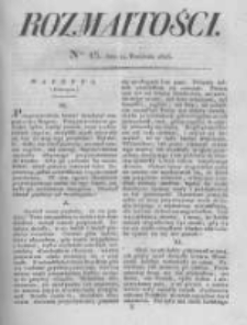 Rozmaitości. Pismo Dodatkowe do Gazety Lwowskiej. 1826 R.5 nr15