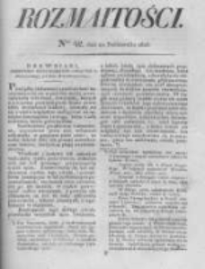 Rozmaitości. Pismo Dodatkowe do Gazety Lwowskiej. 1826 R.5 nr42