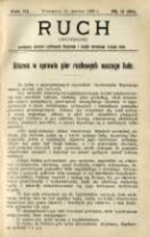 Ruch: dwutygodnik poświęcony sprawom wychowania fizycznego i w ogóle normalnego rozwoju ciała 1908.06.11 R.3 No.11=53