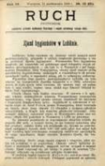 Ruch: dwutygodnik poświęcony sprawom wychowania fizycznego i w ogóle normalnego rozwoju ciała 1908.10.11 R.3 No.19=61