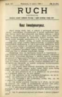 Ruch: dwutygodnik poświęcony sprawom wychowania fizycznego i w ogóle normalnego rozwoju ciała 1909.03.11 R.4 No.5=71