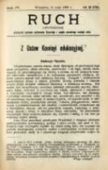 Ruch: dwutygodnik poświęcony sprawom wychowania fizycznego i w ogóle normalnego rozwoju ciała 1909.05.11 R.4 No.9=75