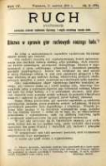 Ruch: dwutygodnik poświęcony sprawom wychowania fizycznego i w ogóle normalnego rozwoju ciała 1909.06.11 R.4 No.11=77