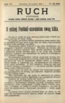 Ruch: dwutygodnik poświęcony sprawom wychowania fizycznego i w ogóle normalnego rozwoju ciała 1909.08.26 R.4 No.16=82
