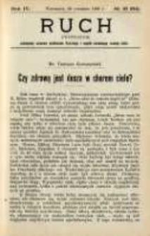 Ruch: dwutygodnik poświęcony sprawom wychowania fizycznego i w ogóle normalnego rozwoju ciała 1909.09.26 R.4 No.18=84